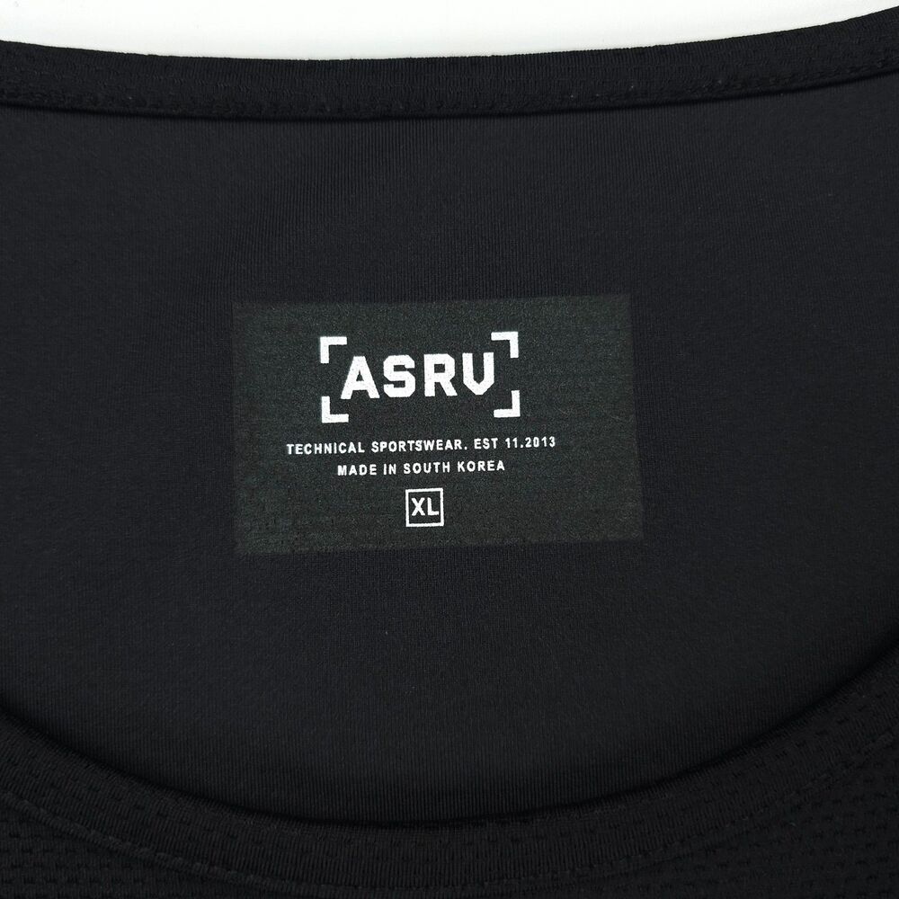 ASRV DSG-0136 SilverPlus Mesh Utility Tank Black Athleisure Minimal Sporty Gym - Picture 2 of 10
